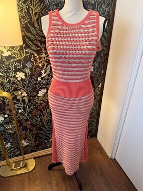 Crocheted striped dress